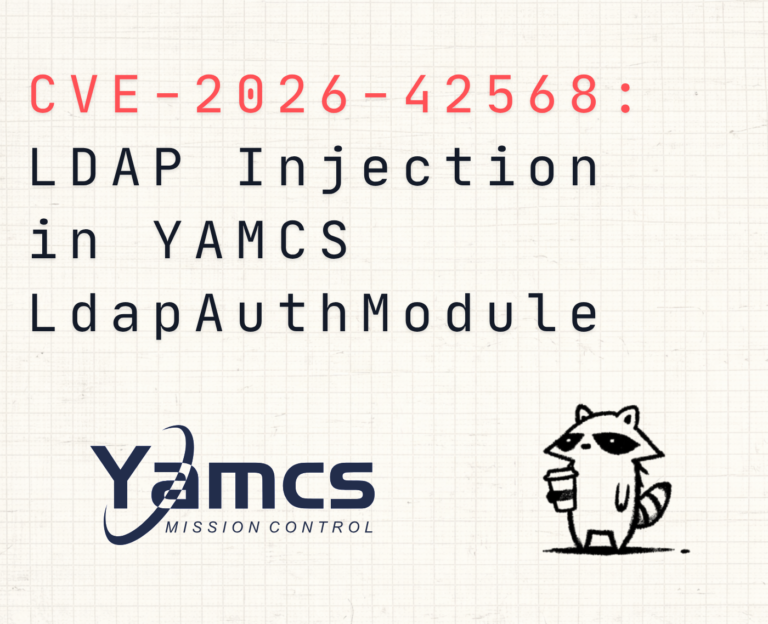 CVE-2026-42568 — LDAP Injection in YAMCS LdapAuthModule